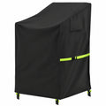 Wasserfeste Schutzhülle für Gartenstapelstühle, 600D Oxford Gewebe, wind- und UV-beständig mit Belüftung - 71x91x80/120cm