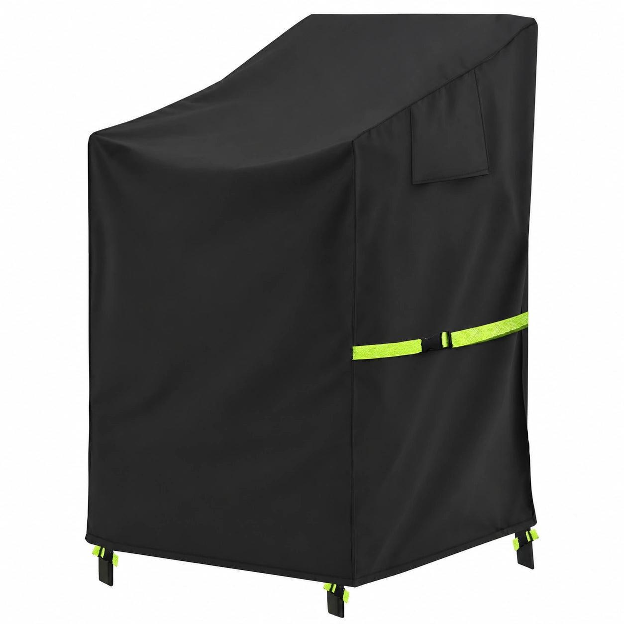 Wasserfeste Schutzhülle für Gartenstapelstühle, 600D Oxford Gewebe, wind- und UV-beständig mit Belüftung - 71x91x80/120cm
