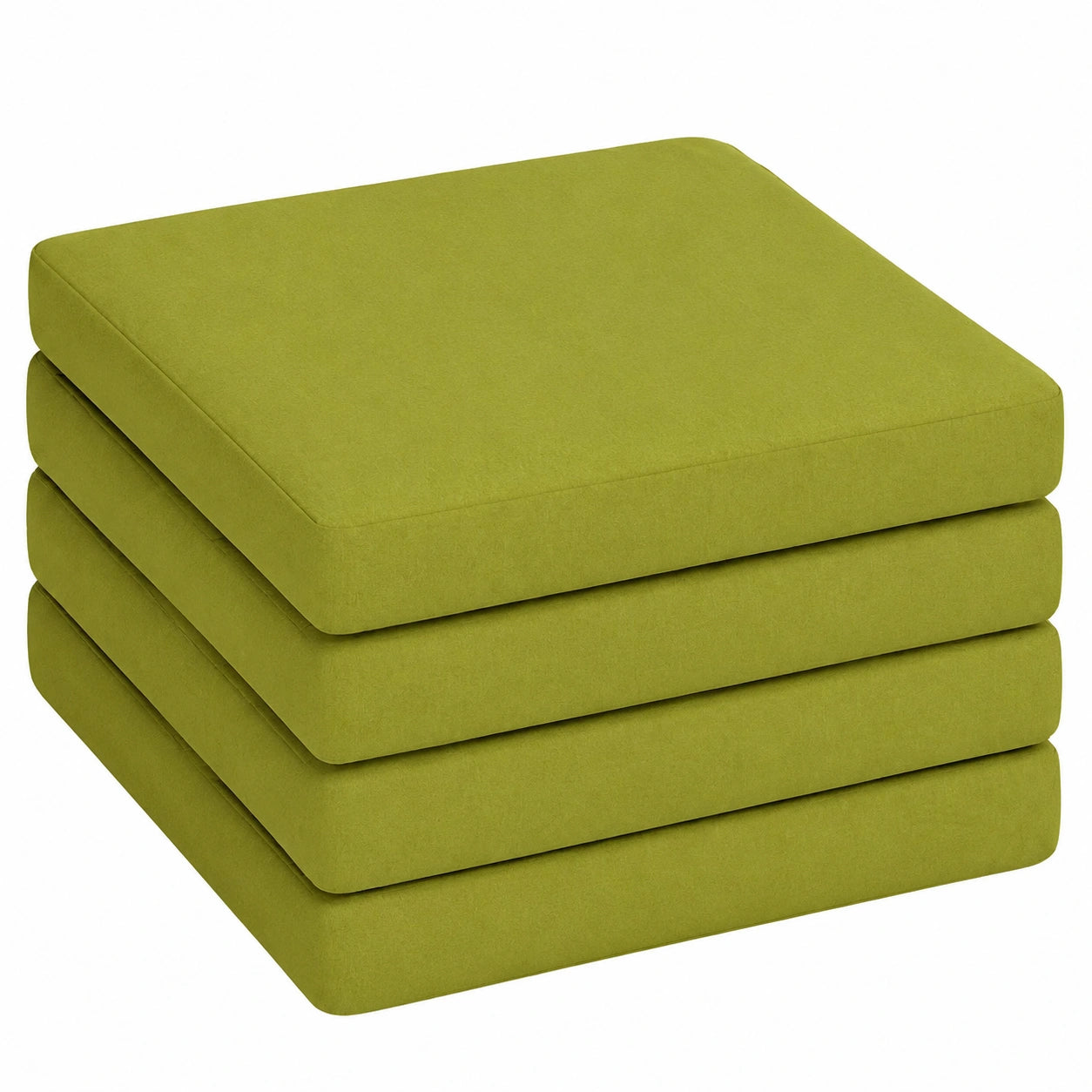 Chilly Pilley Stuhlkissen Set Garten, Abnehmbarer Bezug, 4er Pack, Grün, 45x45x5 cm