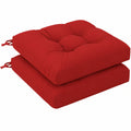 Wasserdichte Outdoor-Sitzkissen 50x50x8 cm im 2er Set – UV-beständig und langlebig für Garten und Terrasse in Rot