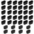 32er Set ovale Stuhlbeinkappen, 40x20 mm, schwarze Schutzkappen für Gartenmöbel