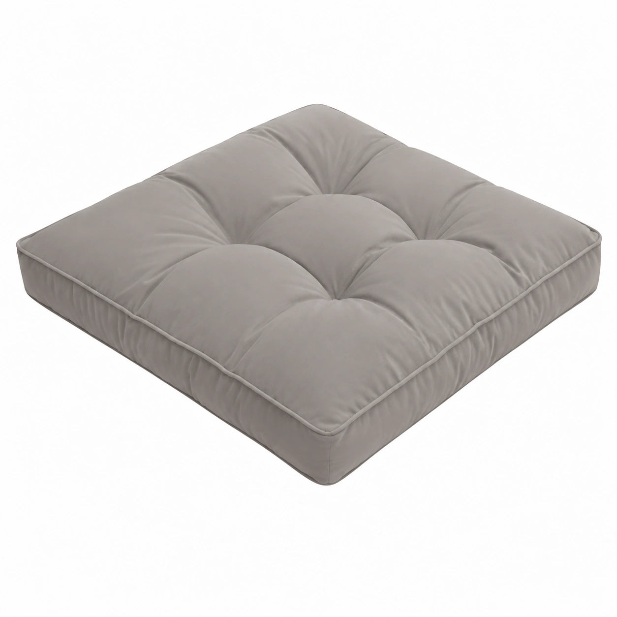Beautissu Outdoor Sitzkissen 70x70x10 cm - Wetterfest und Schmutzabweisend für Garten- und Loungemöbel, Rattan Grau