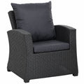 Modernes Outdoor-Kissen für Gartenmöbel, wetterfest und abriebfest, Schwarz, 100% Polyester