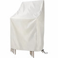 Wasserdichte Schutzhülle für Gartenstühle, UV-beständig, Windschutz-Abdeckung aus Oxford-Stoff für Hochlehner und Stapelstühle (2er Set, Beige)