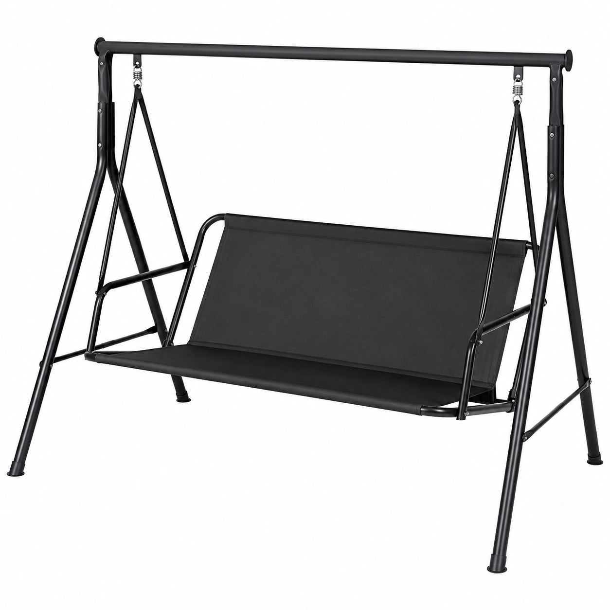Garten-Schaukelsitzbezug Wasserdicht 900D Oxford, Schwarz, 2/3-Sitzer