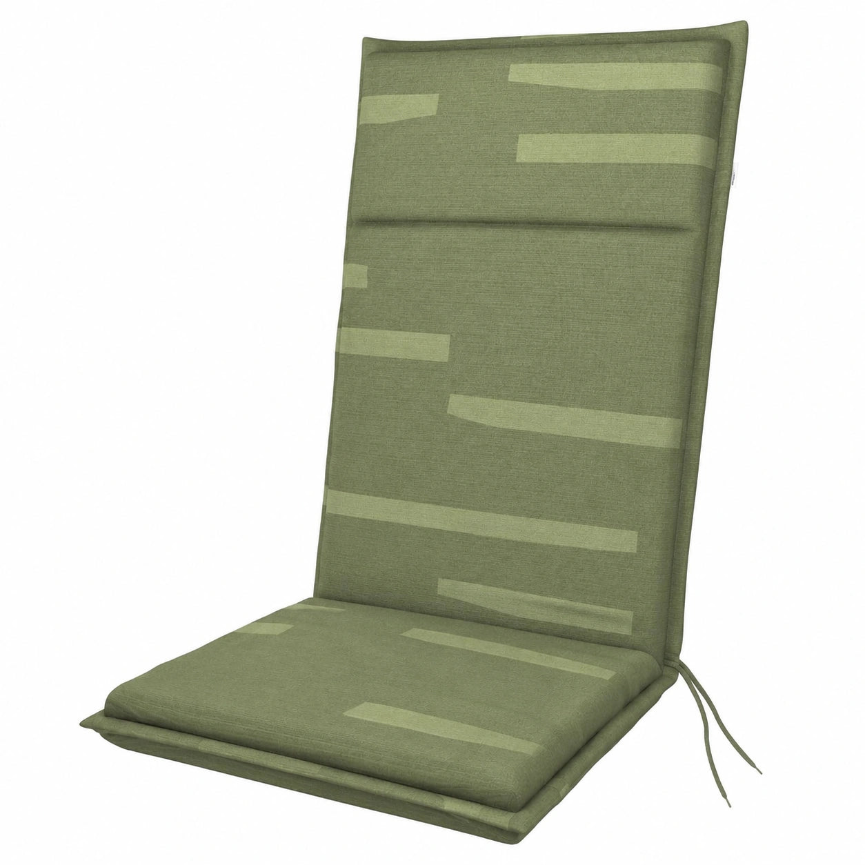 Doppler Komfort-Sitzauflage Sierra Grün 120x50x6 cm – Wasserabweisendes Gartenkissen mit Befestigungsbändern