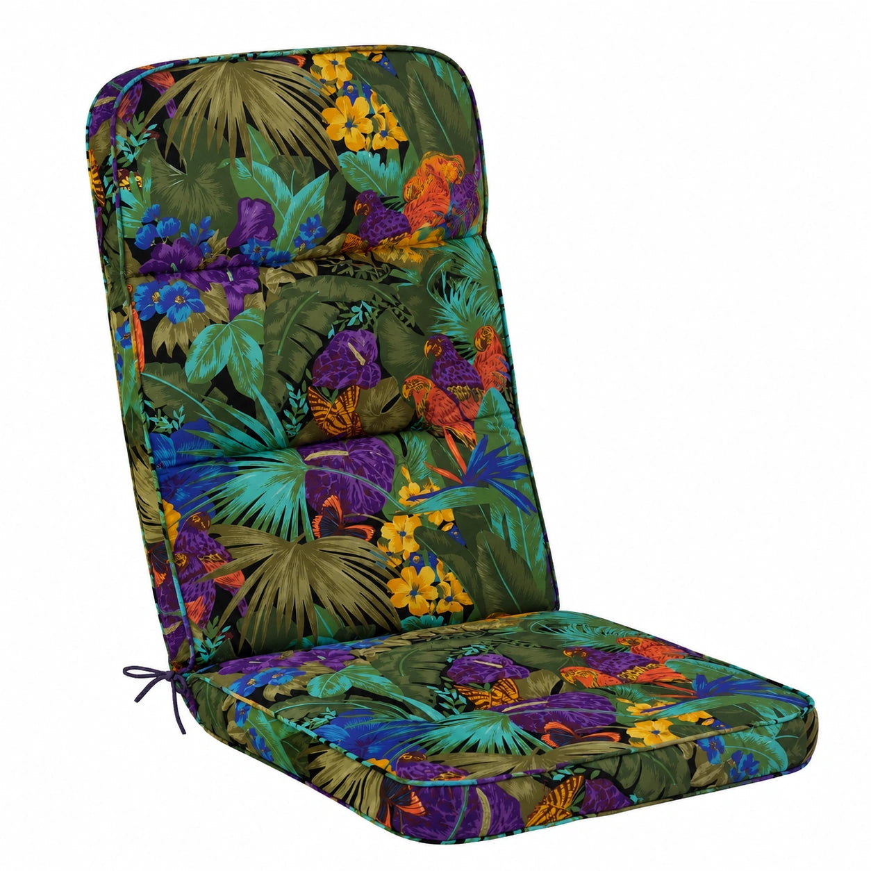 Komfortable Hochlehner-Auflage Papagei für Gartenstühle - Wetterfest und Formstabil, 123x50x9cm